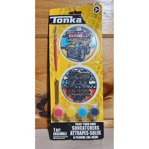 Tonka Trucks Paint & Display Your Own Suncatchers 3+ Paint Brush Incl Kid Crafts